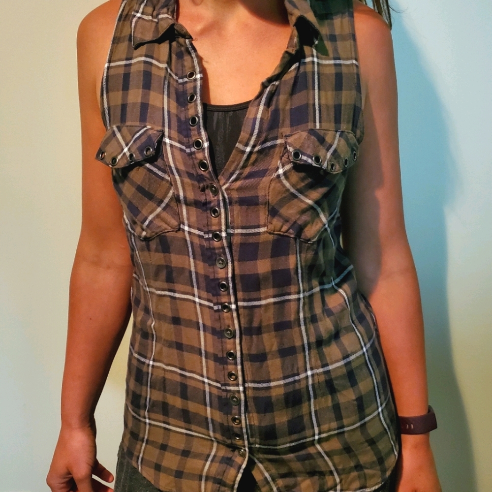 Plaid tank top